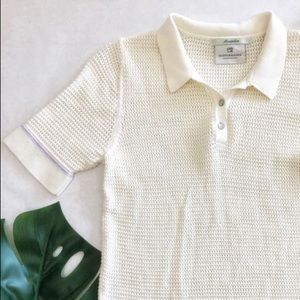 Scotch & Soda Acapulco Knit collared top.